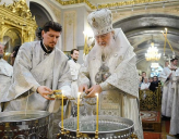 В ПРАЗДНИК КРЕЩЕНИЯ ГОСПОДНЯ СВЯТЕЙШИЙ ПАТРИАРХ КИРИЛЛ СОВЕРШИЛ ЛИТУРГИЮ