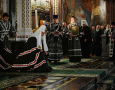 ПРЕДСТОЯТЕЛЬ РУССКОЙ ЦЕРКВИ СОВЕРШИЛ ВЕЧЕРНЮ С ЧИНОМ ПРОЩЕНИЯ