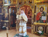 СВЯТЕЙШИЙ ПАТРИАРХ КИРИЛЛ СОВЕРШИЛ ЛИТУРГИЮ В АЛЕКСАНДРО-НЕВСКОМ СКИТУ