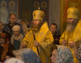 Литургия в Новоспасском монастыре